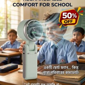USB Rechargeable Mini Desk Fan